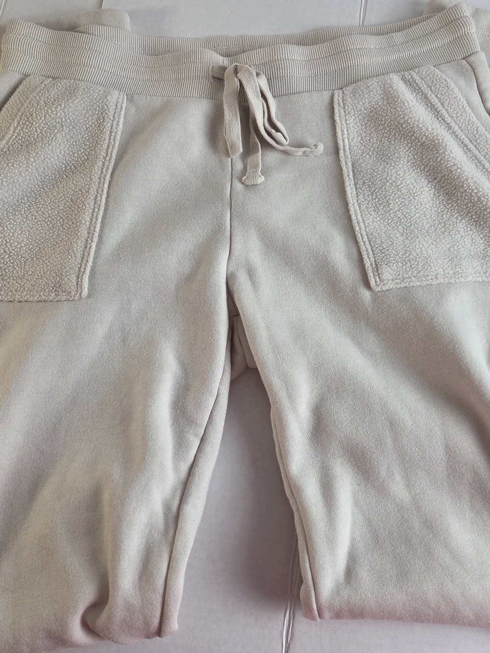 No Boundaries Cream Drawstring Wide-Leg Track Pants - Picture 4 of 11